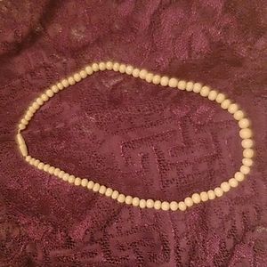 Faux Pearl Style Beaded Necklace